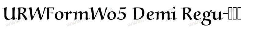 URWFormWo5 Demi Regu字体转换